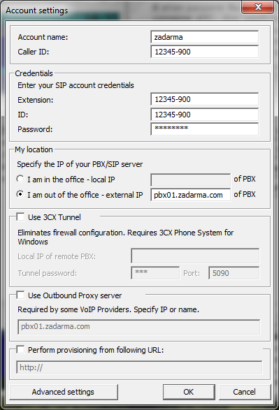 Настройка 3cxphone