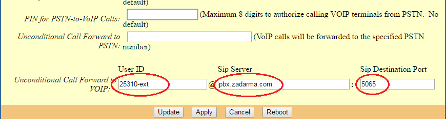 basic settings fxo grandstreem